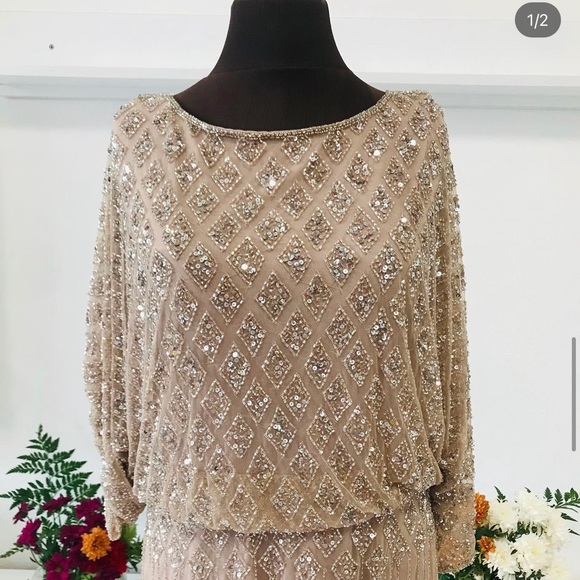 NWT BHLDN Bathilda Beaded Gown Maxi Dress - Picture 7 of 12